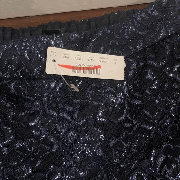 J CREW Navy Blue Floral Lace Pants NWT 4 - Picture 2 of 9